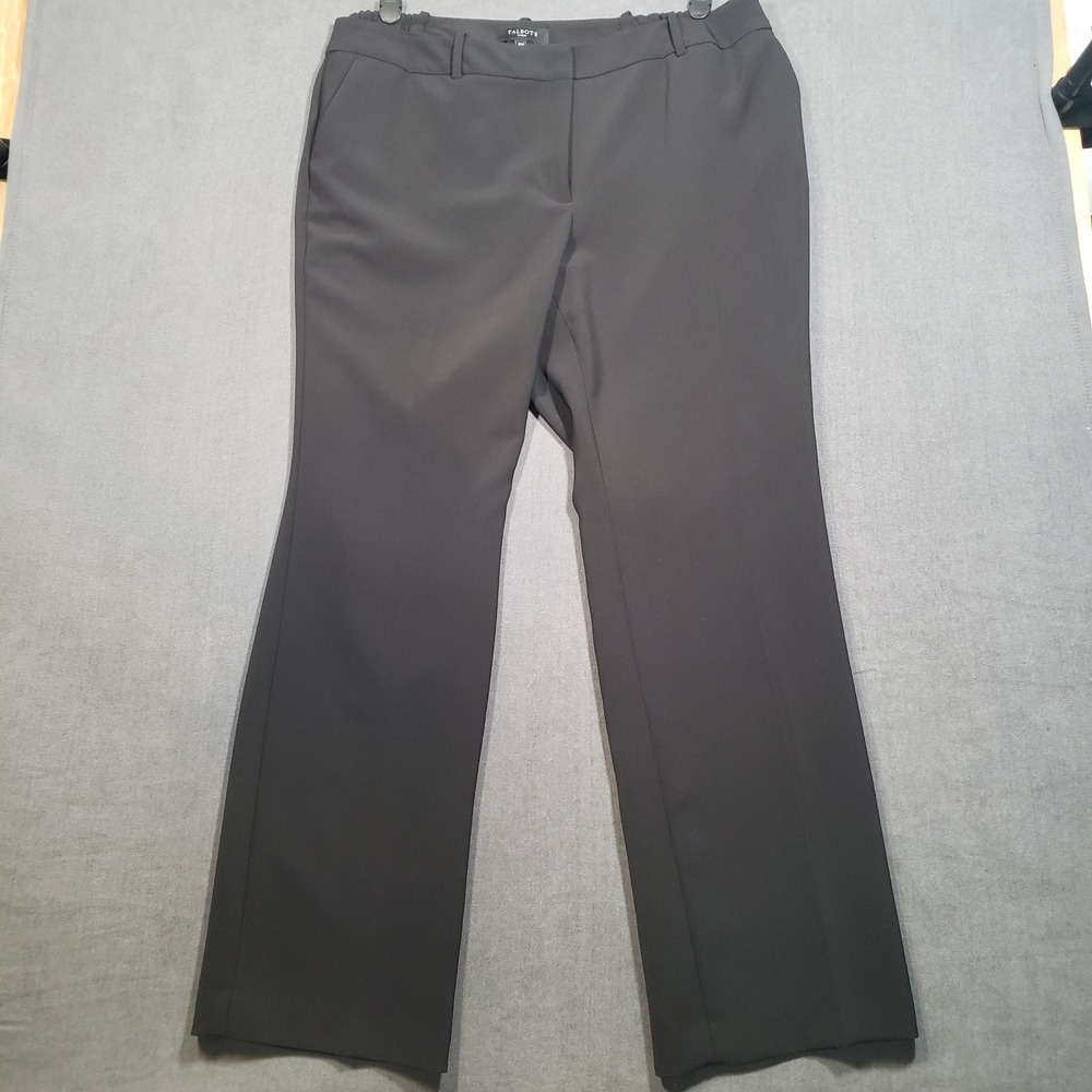 Talbots‎ Dress Pants Women 16W Black Bootcut Stretch Professional Trousers
